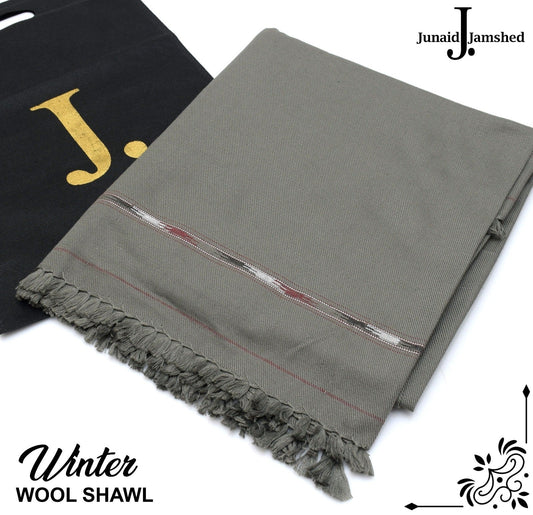 J. GENTS WOOL SHAWL MOUSE GREY
